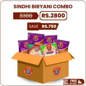 sindhi biryani combo with fried onion and masala papad