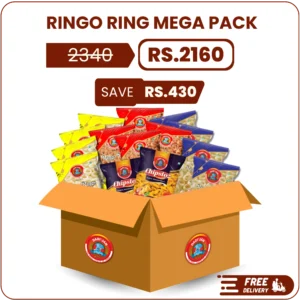 ringo ring mega pack with chicken salted chatpata snacks and chipstoz