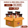 garlic bbq grill deal pakistan with phulki chaat papdi and rice papad