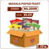 masala papad feast box with ringo rings and sindhi punjabi papad snacks