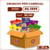 crunchy pipe carnival snack box with pipes ringo rings and pani puri